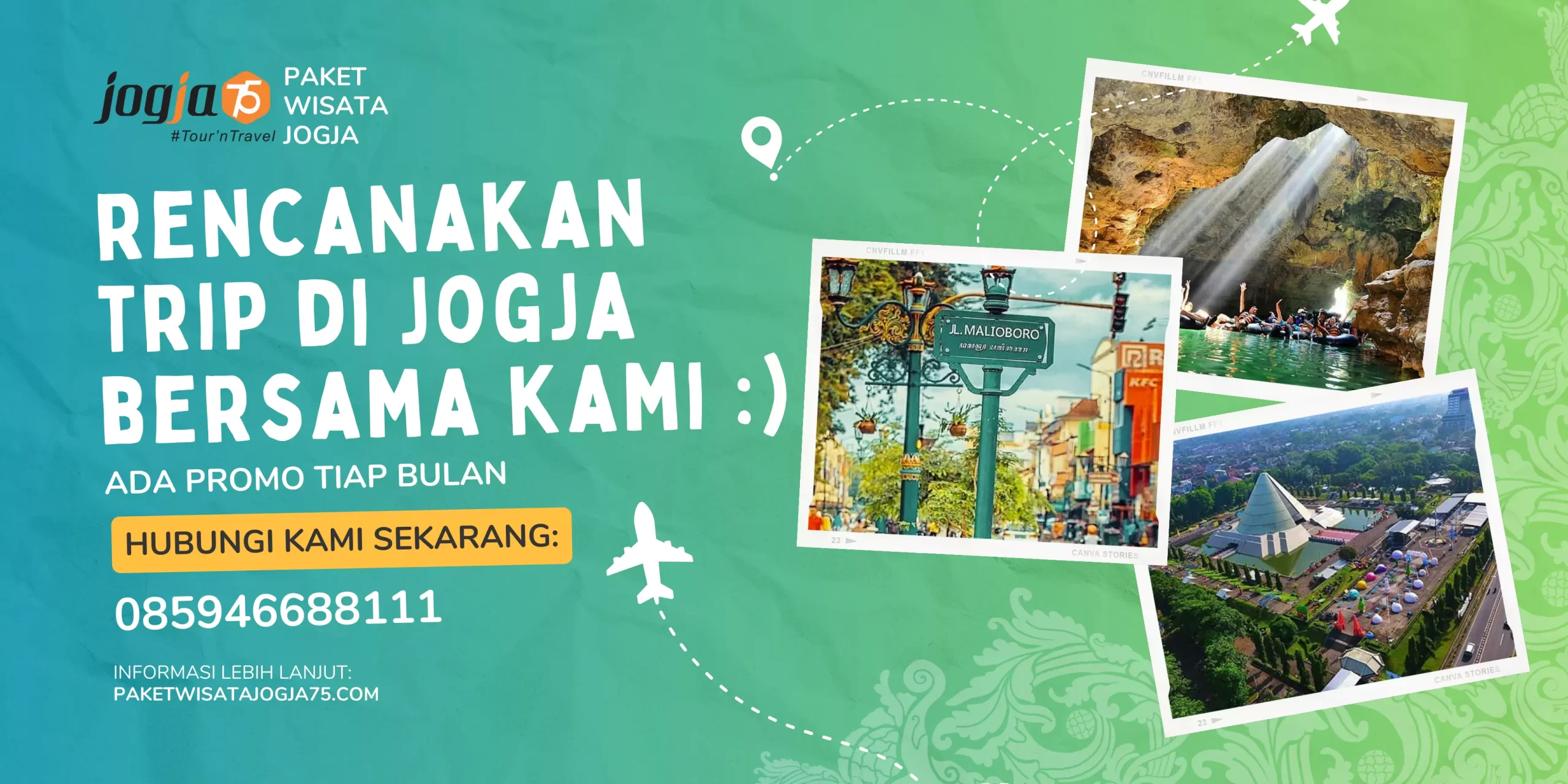 banner paket liburan jogja promo trip jogja75