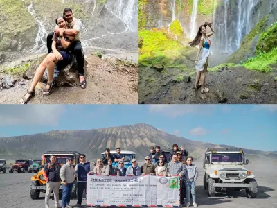 tumpak sewu waterfall mount merbabu banner