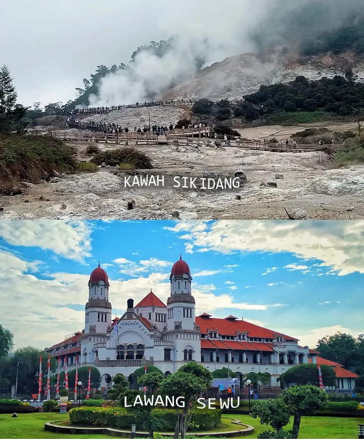 kawah sikidang dieng lawang sewu semarang